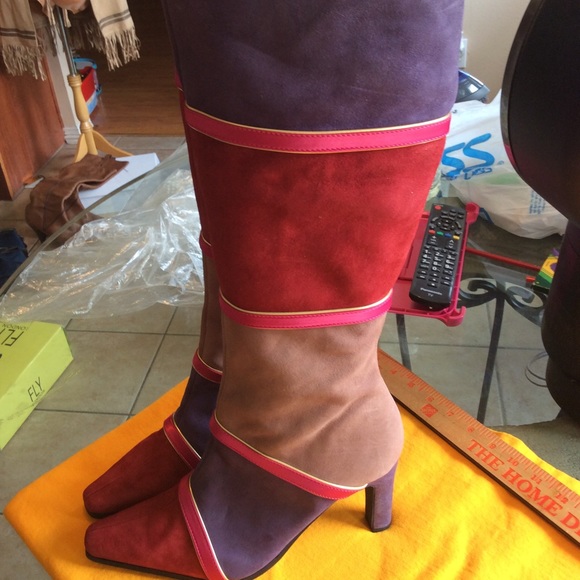 NWOB, Bellini Victorian Multi Color Boots Size 9M - Picture 4 of 11